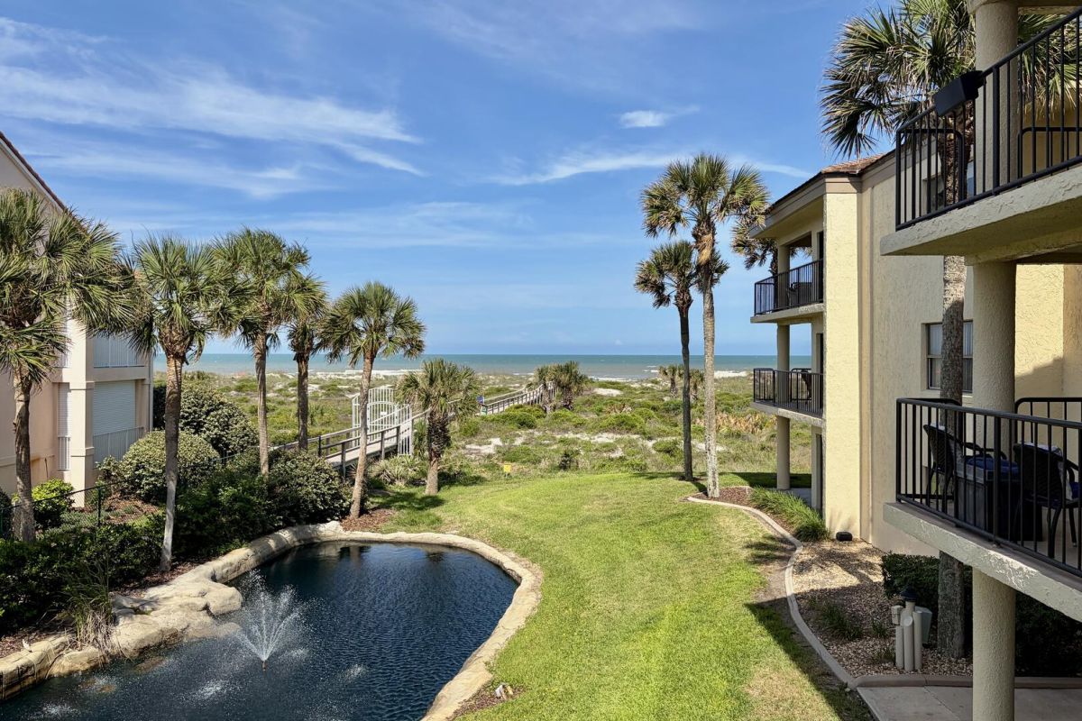 Ocean side view from balcony