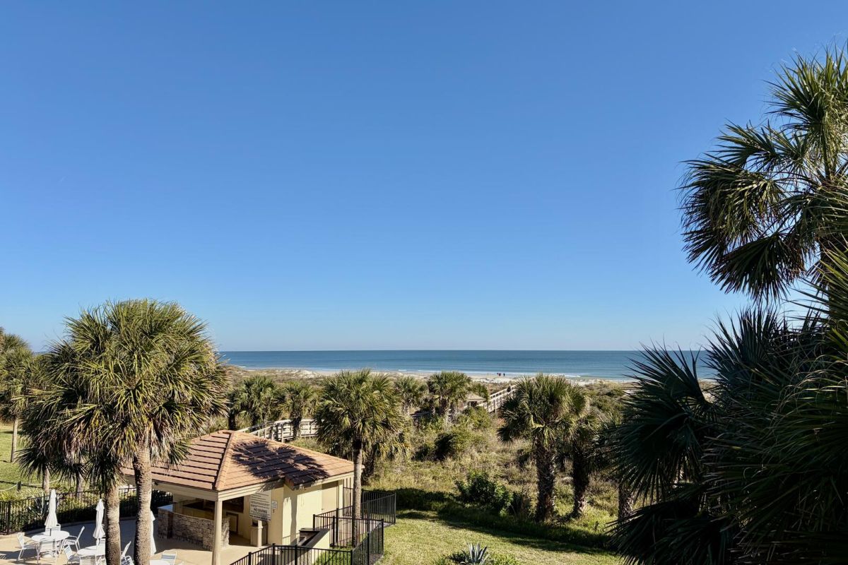 Ocean side view from balcony