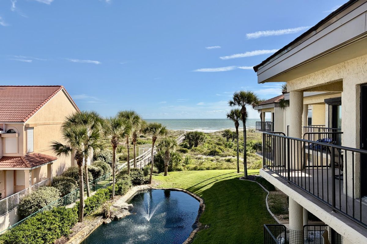 ocean side view from balcony