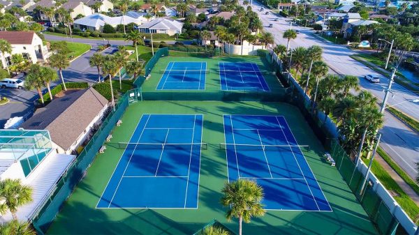 Resort tennis courts