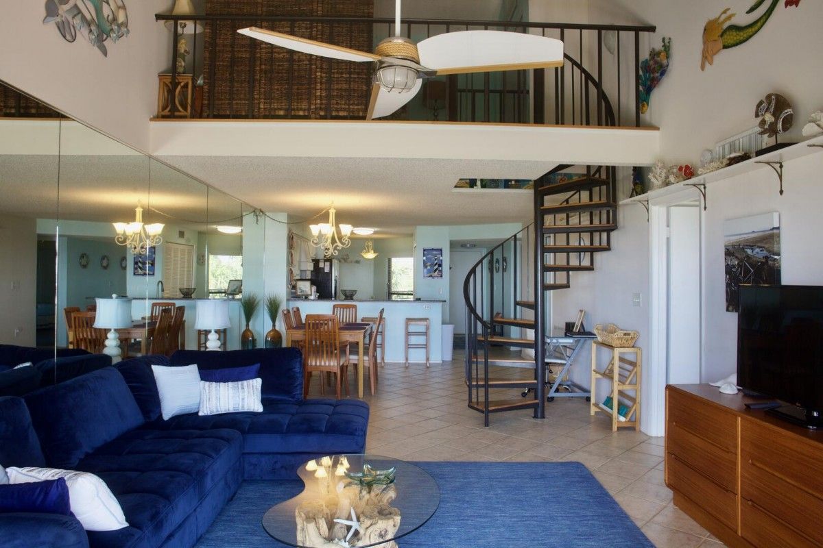 St. Augustine vacation home rental with loft, furnished living room, and lofted bed room
