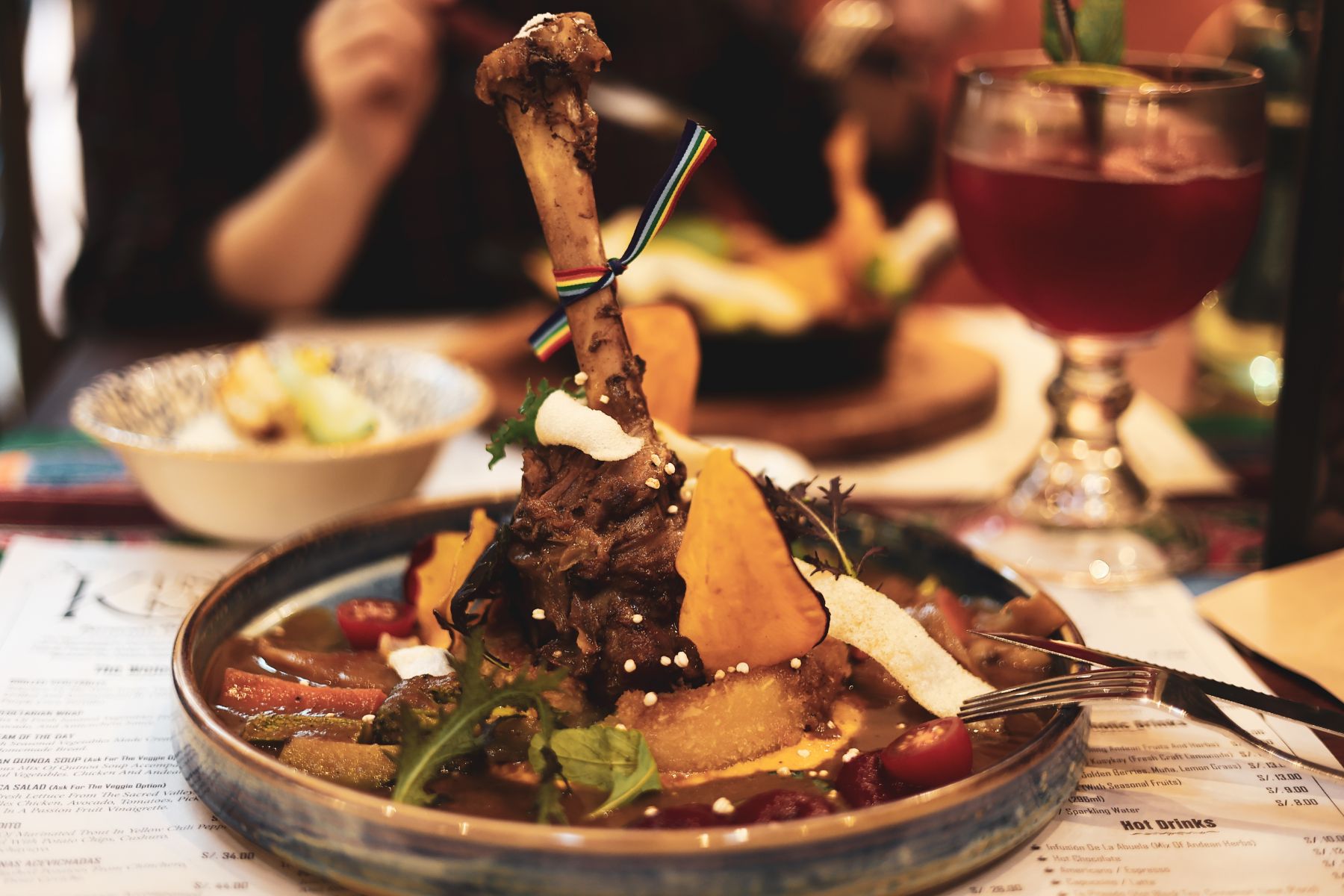 nicely prepared peruvian meal